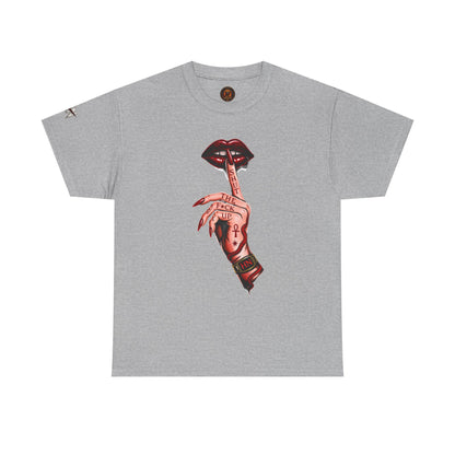 SILENCE. Statement Tee | Gothic Streetwear Shirt | Unisex Dark Aesthetic | Hexa Noir Graphic Tee