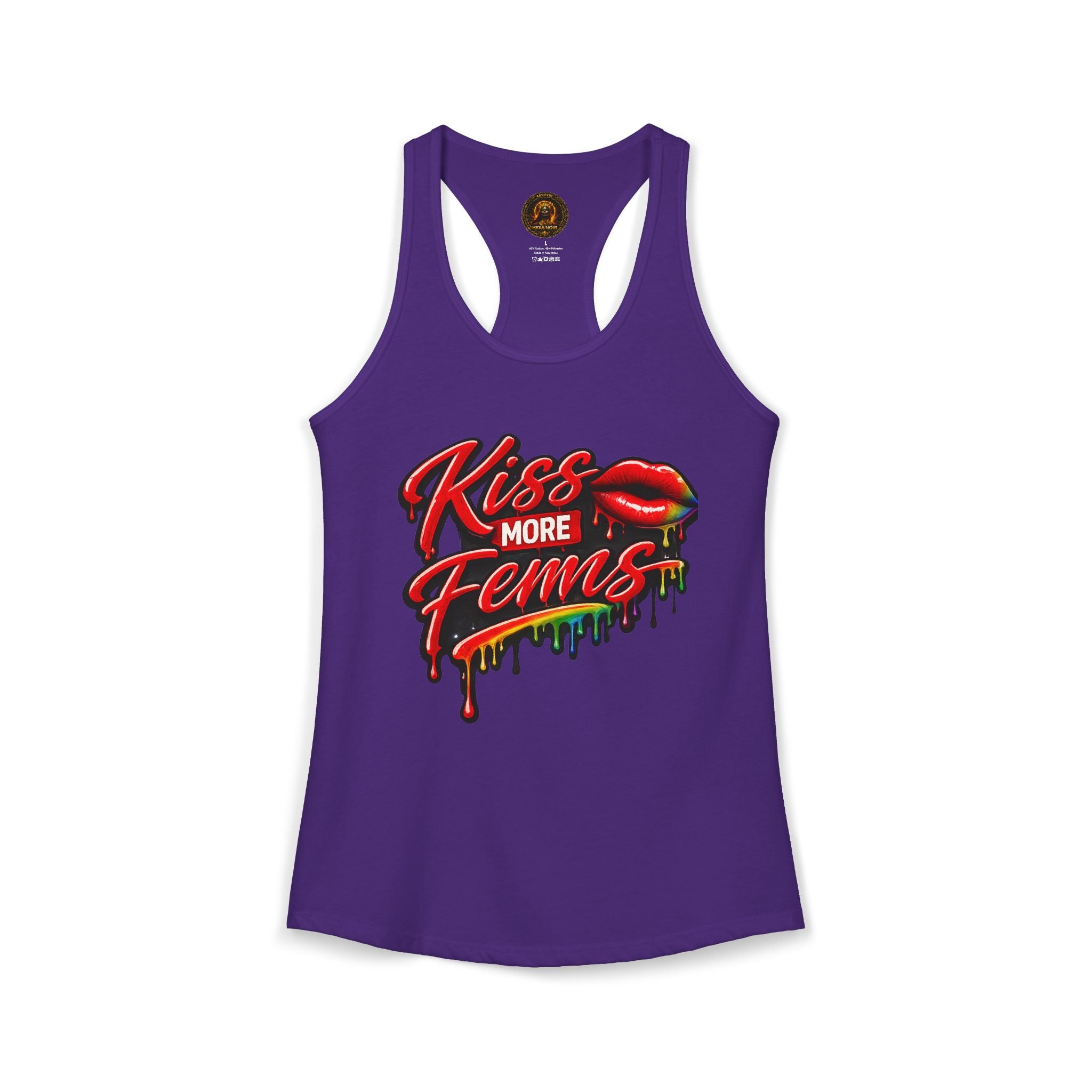 Kiss More Fems Pride Racerback Tank| Hexa Noir Pride '26 Collection