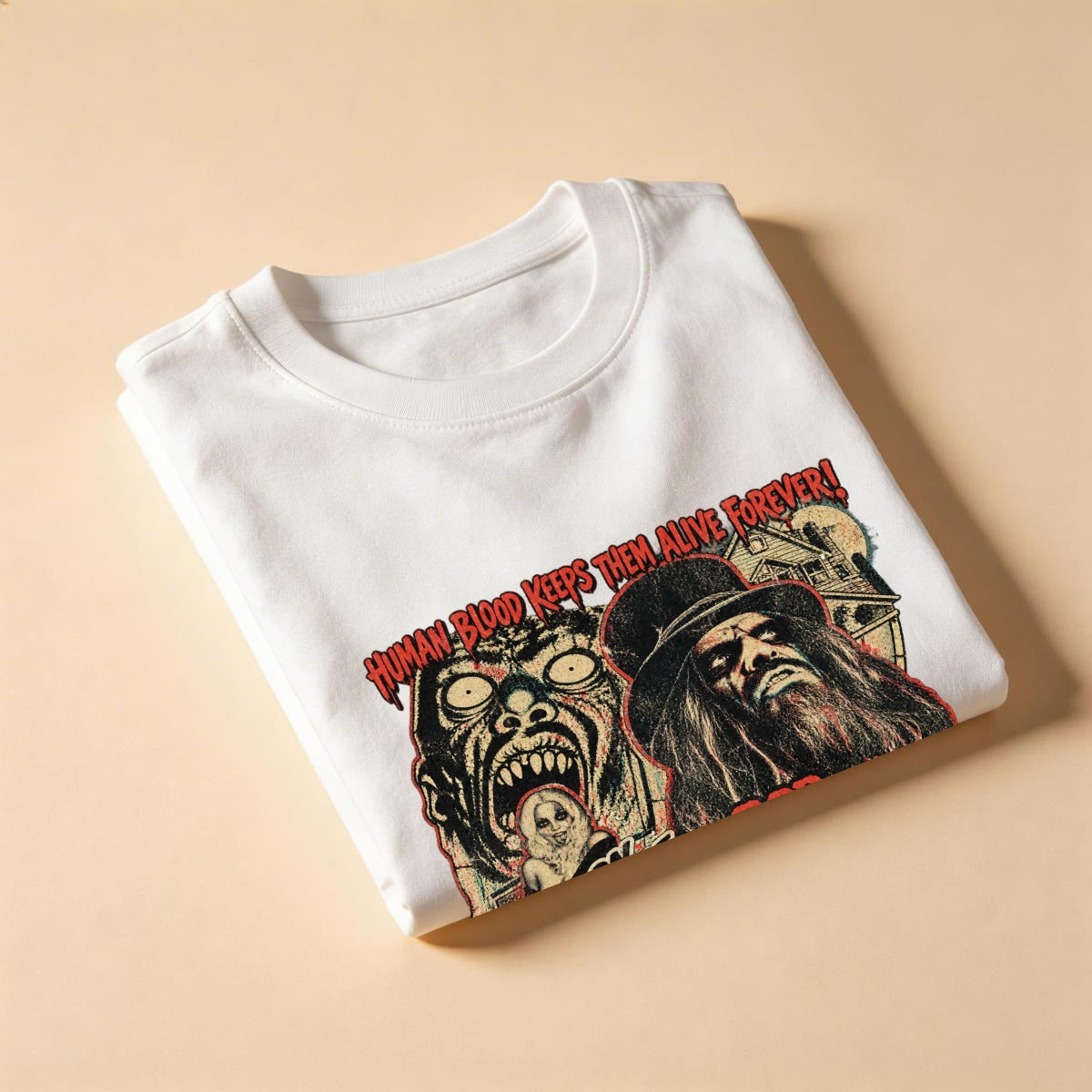 Men's Gildan 5000 DTF printed t-shirt by Hexa Noir