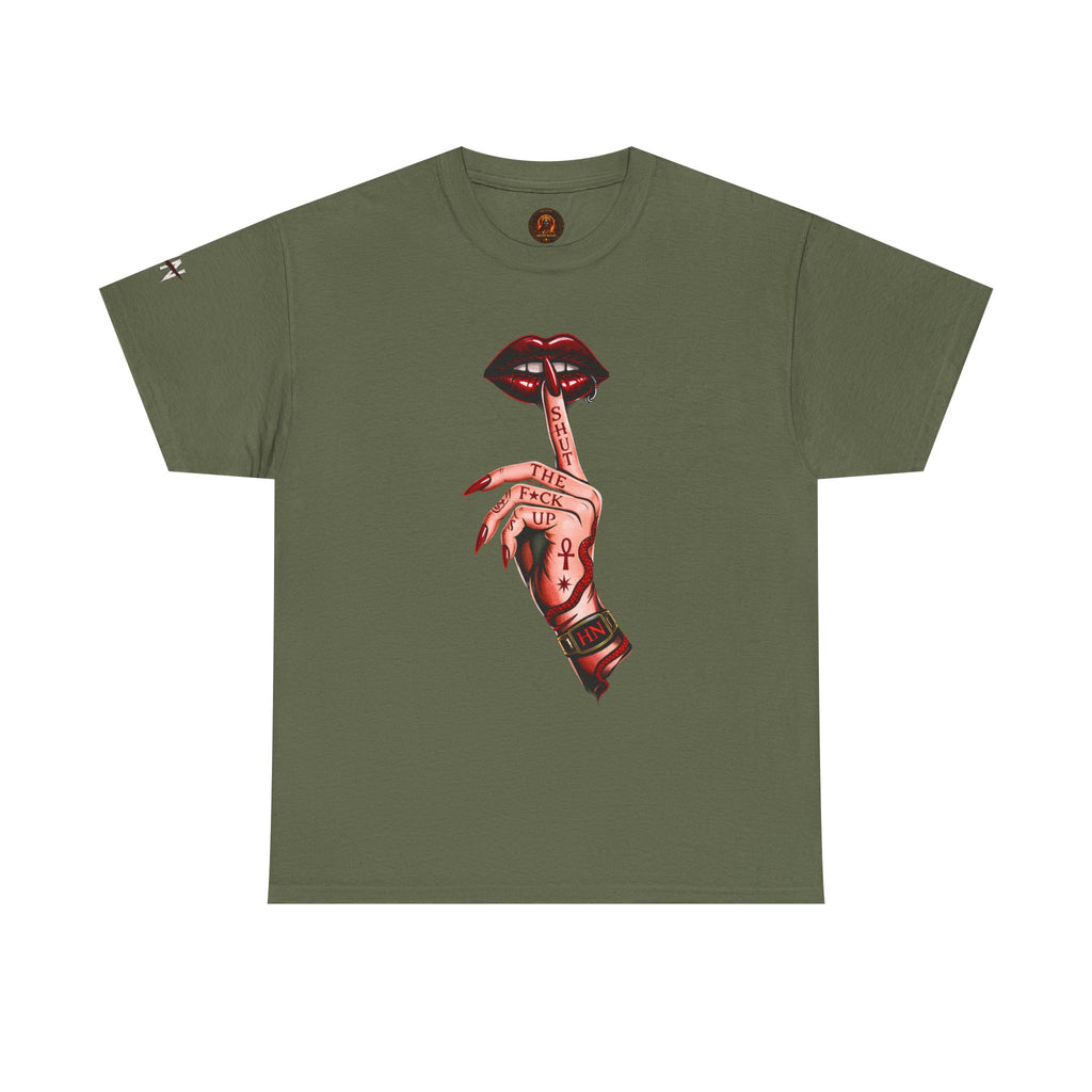 SILENCE. Unisex Statement Graphic Tee — Minimalist Dark Aesthetic