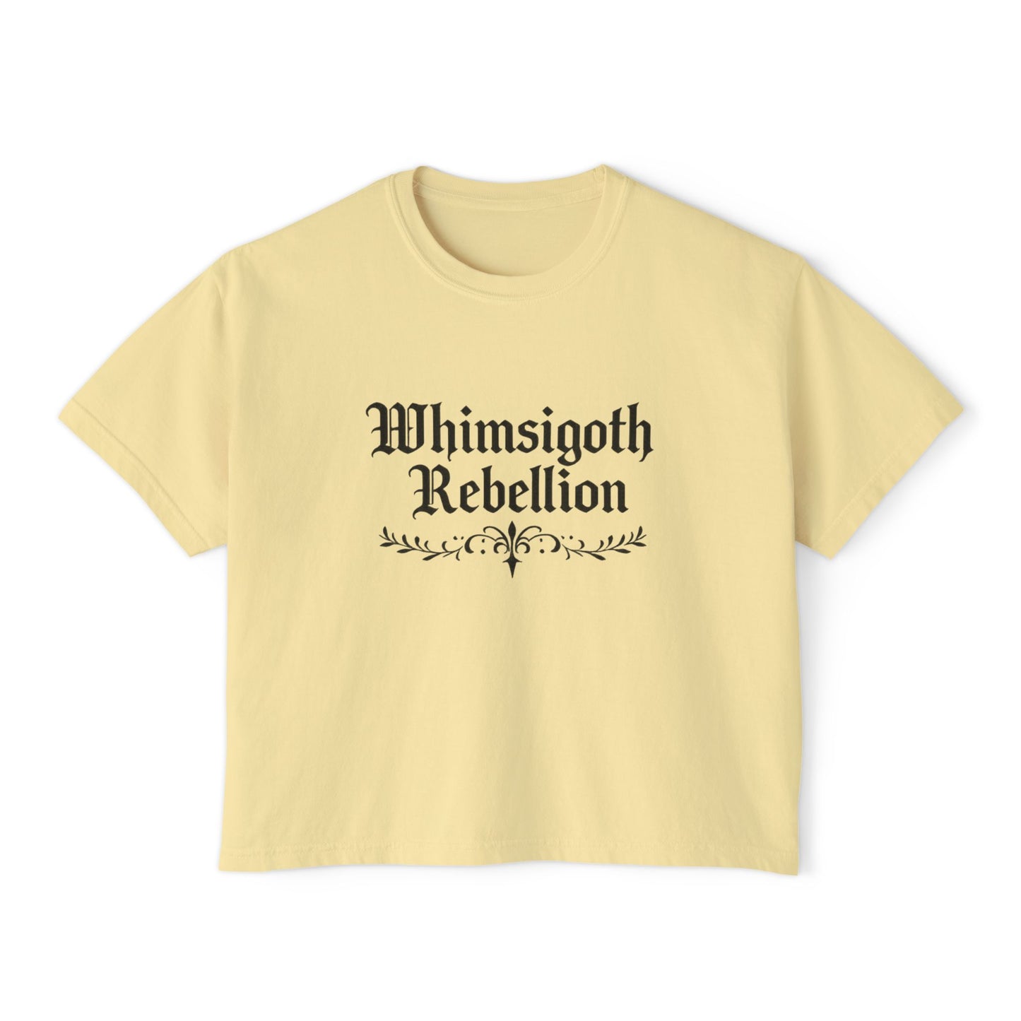 Whimsigoth Rebellion Boxy Tee — “Too Magical to Conform, Too Real to Ignore” Gothic Graphic Shirt