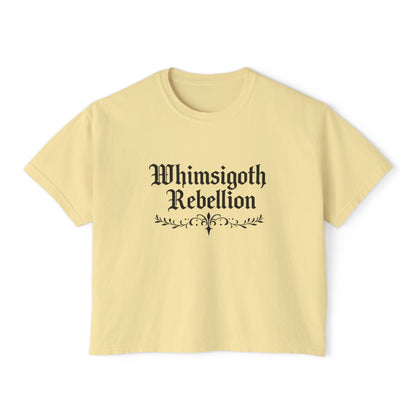 Whimsigoth Rebellion Boxy Tee — “Too Magical to Conform, Too Real to Ignore” Gothic Graphic Shirt