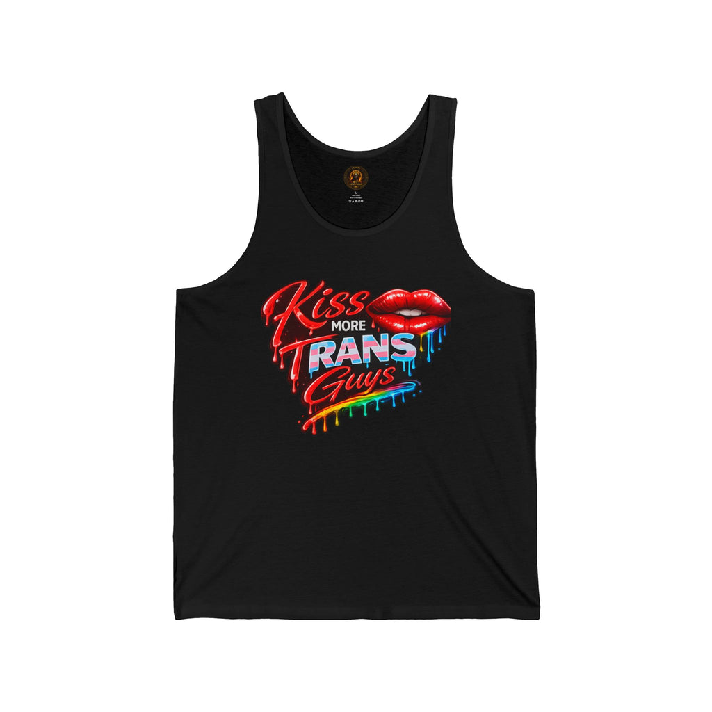 Kiss More Trans Guys Rainbow Tank| Hexa Noir Pride '26