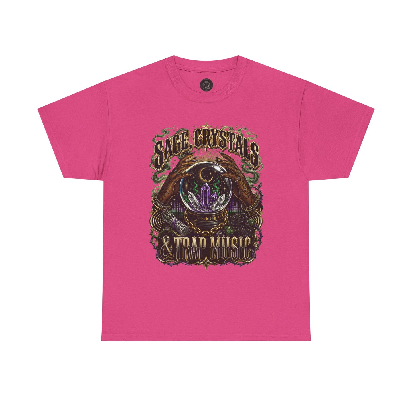 Sage, Crystals, and Trap Music, Casual Wear, Gift for Music Lovers, Spiritual Tee