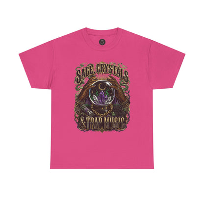 Sage, Crystals, and Trap Music, Casual Wear, Gift for Music Lovers, Spiritual Tee