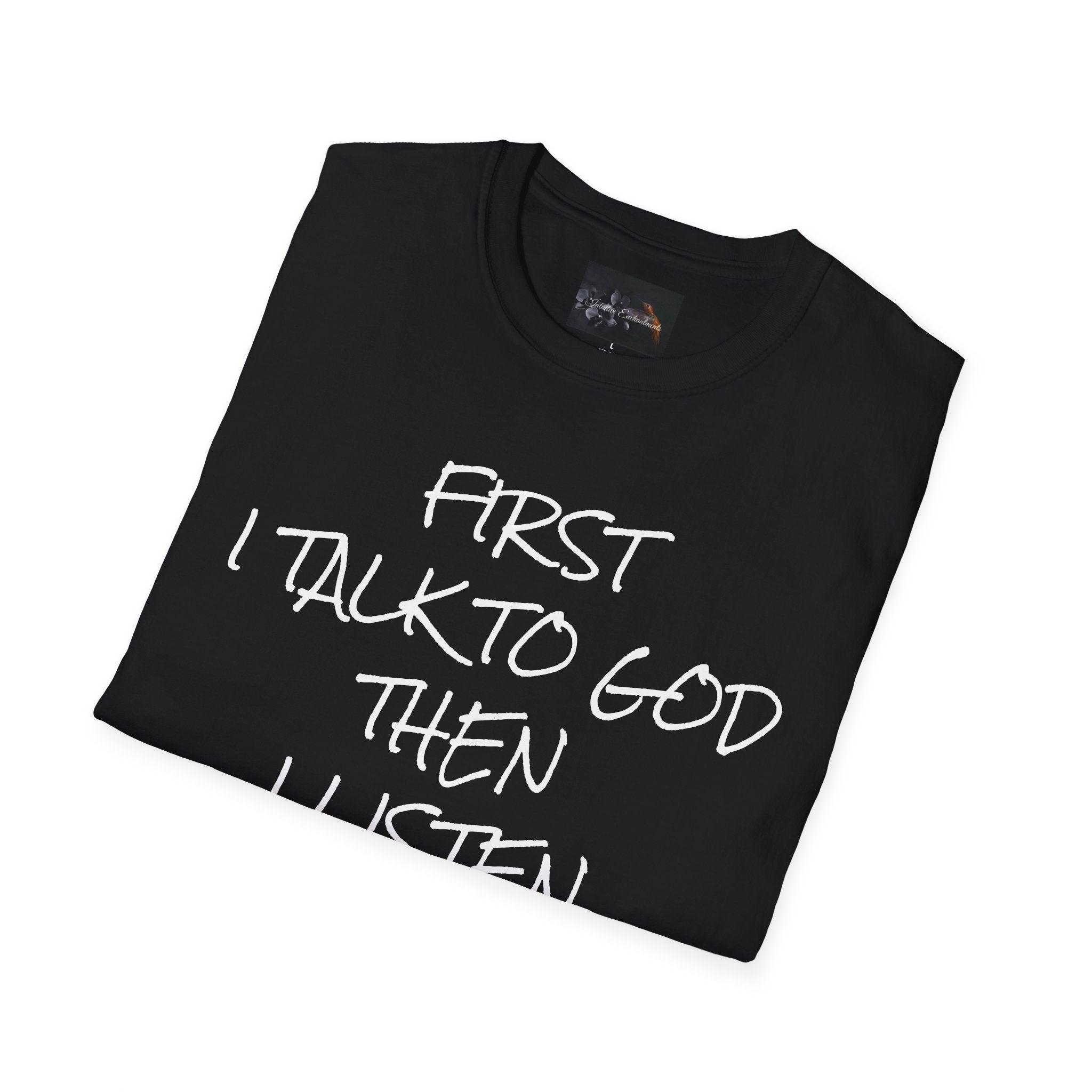 Talk to God, Then Trap Unisex Graphic Tee — Faith and Hustle
