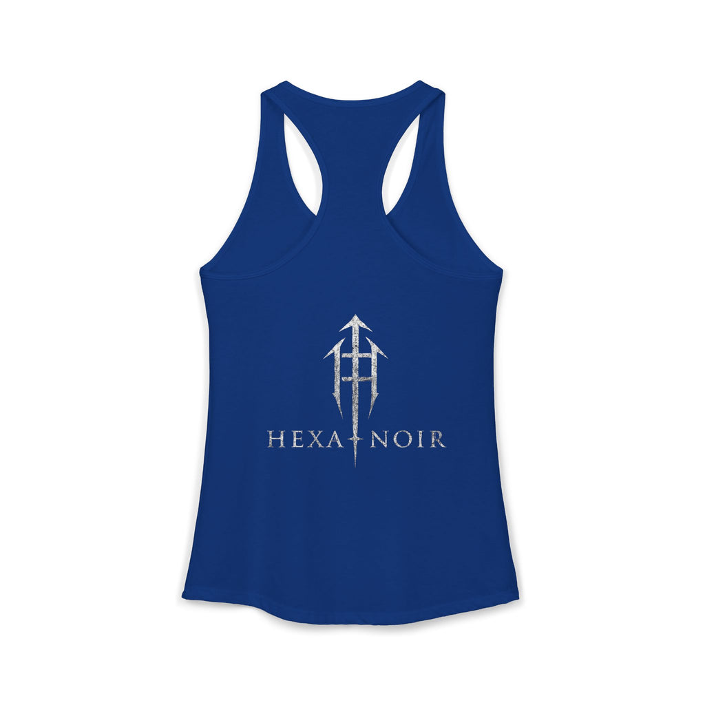 HEXA NOIR NOCTURNAL: Hallowed Nocturnal Saints Tank | Gothic Skull Floral Racerback | Dark Spiritual Streetwear