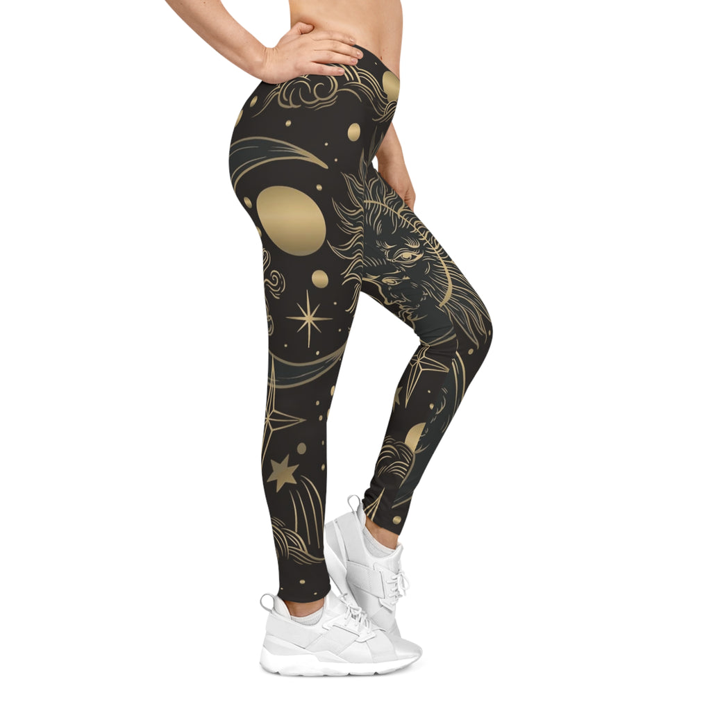 Celestial Noir Sun & Moon Leggings
