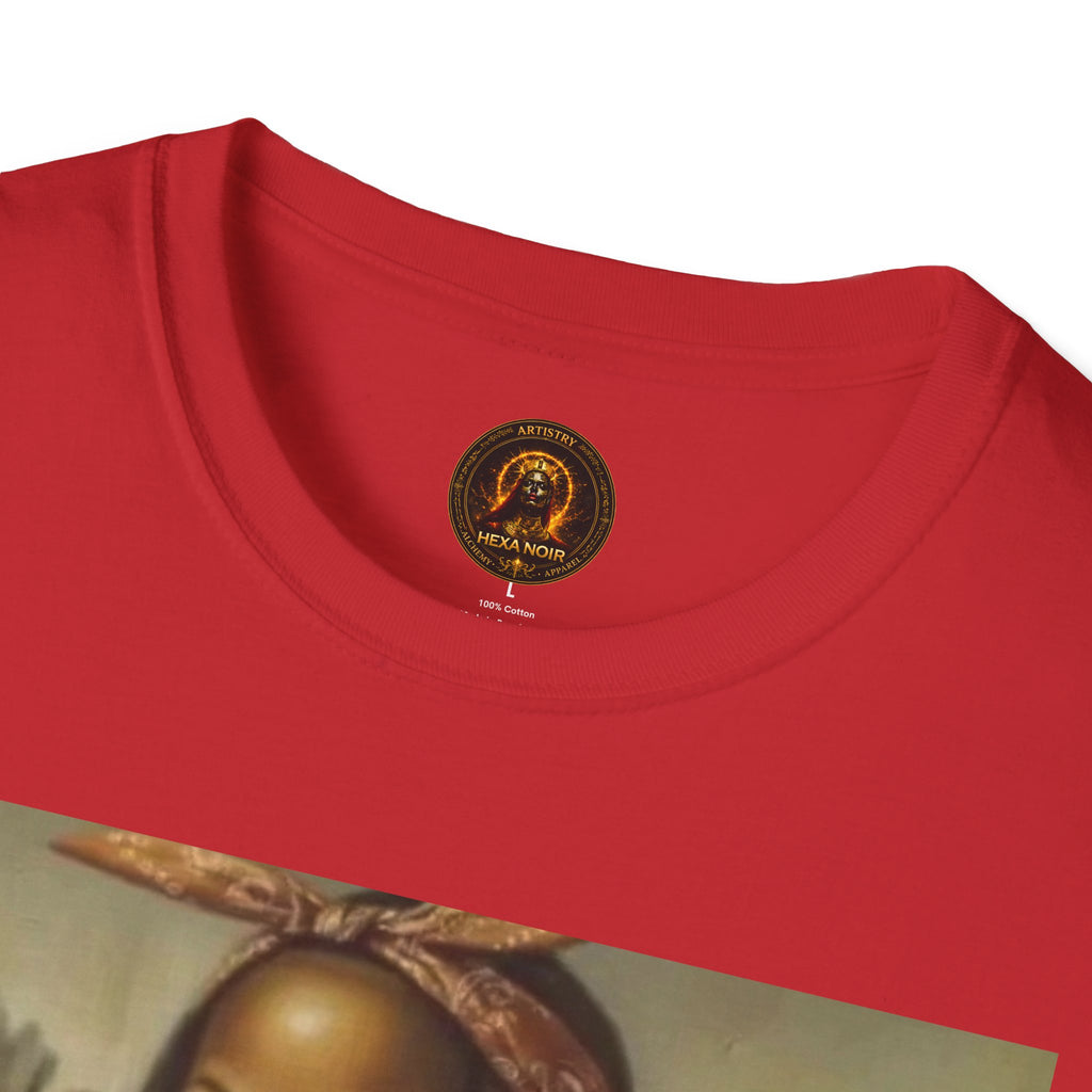 Mona Lisa Sipping Tea Unisex Graphic Tee — Vintage Renaissance Art