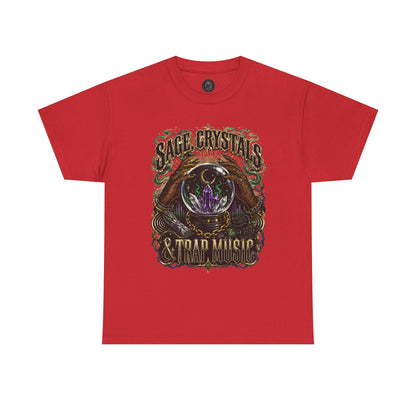 Sage, Crystals, and Trap Music, Casual Wear, Gift for Music Lovers, Spiritual Tee