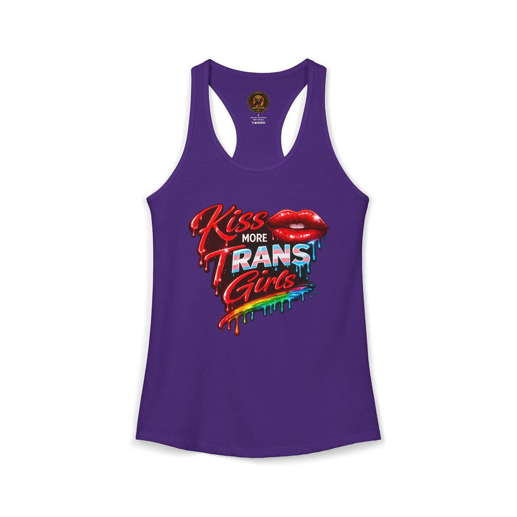 Kiss More Trans Girls Racerback Tank | Hexa Noir Pride '26 Collection