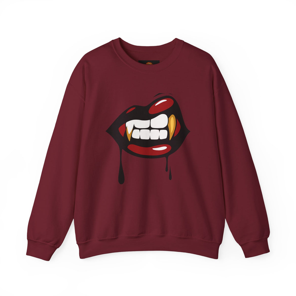 Vampire Bite Crewneck Sweatshirt | Gothic Streetwear | Dark Feminine Fashion | Edgy Alt Style |