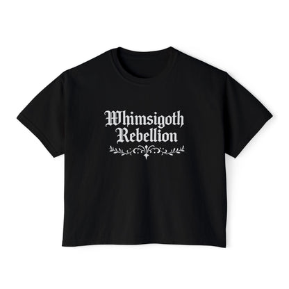 Whimsigoth Rebellion Boxy Tee — “Too Magical to Conform, Too Real to Ignore” Gothic Graphic Shirt