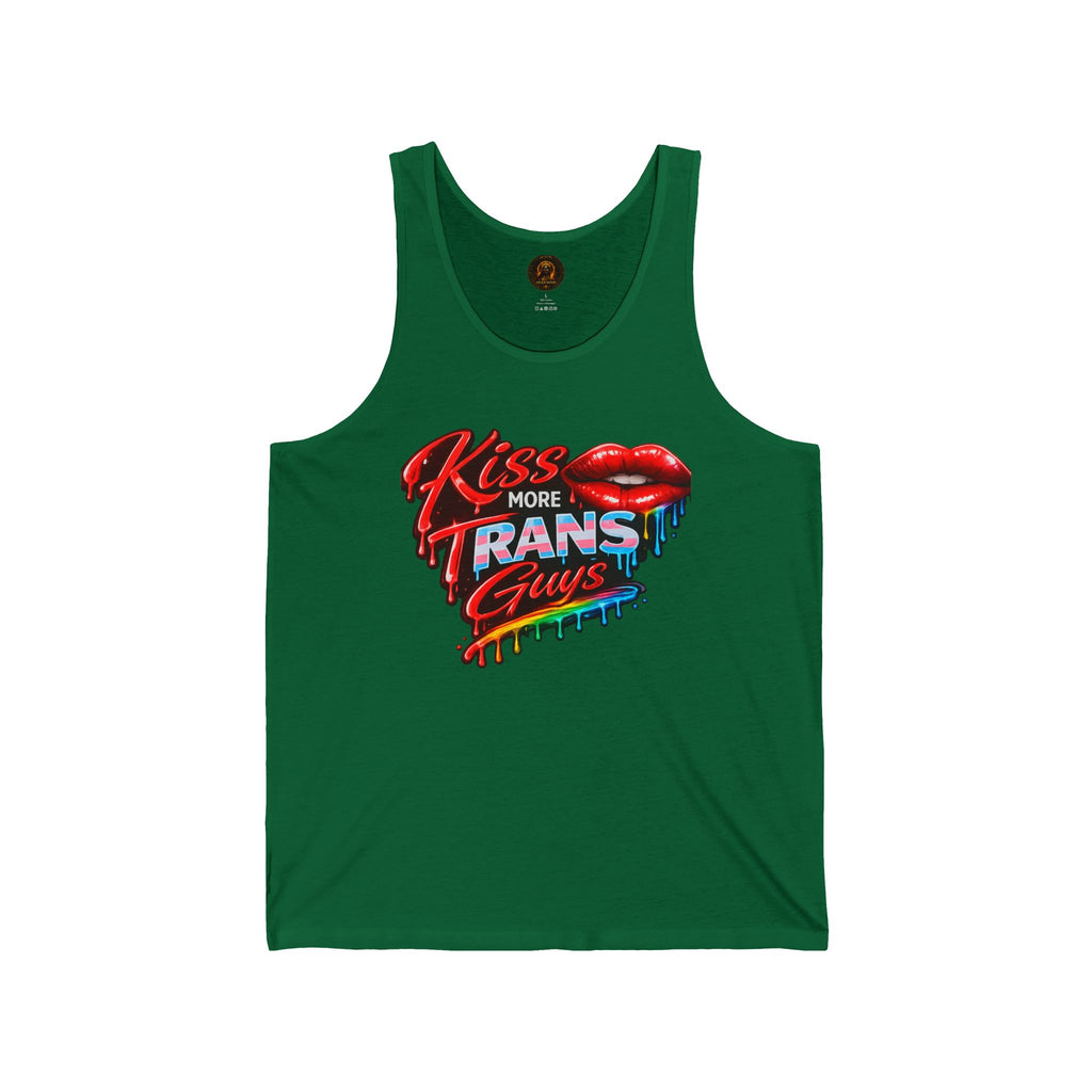 Kiss More Trans Guys Rainbow Tank| Hexa Noir Pride '26