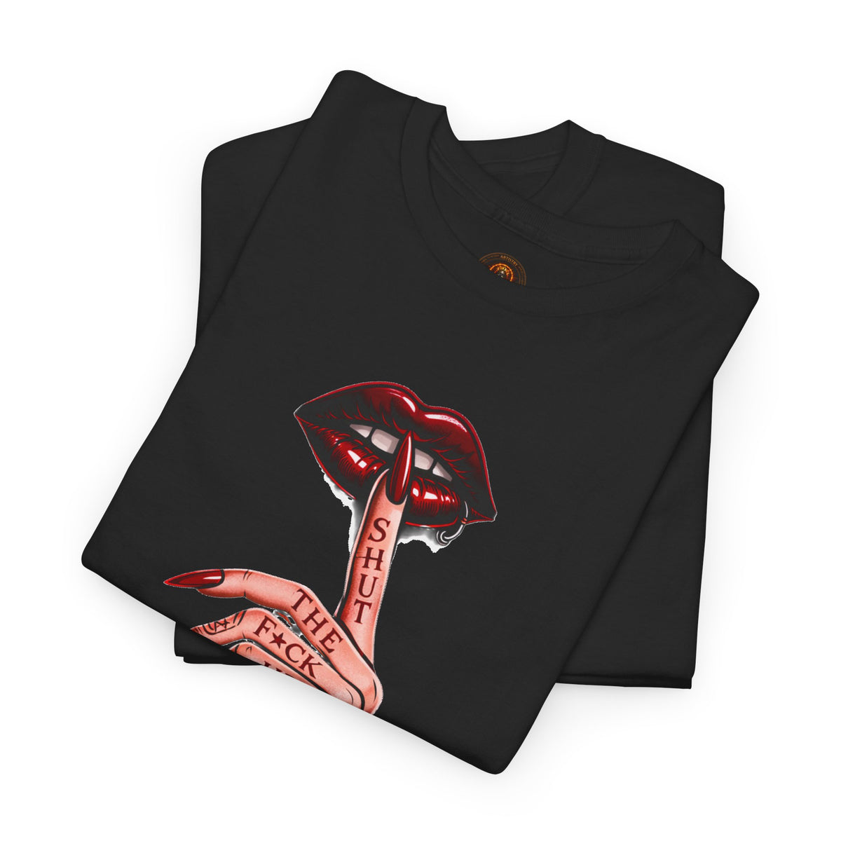SILENCE. Statement Tee | Gothic Streetwear Shirt | Unisex Dark Aesthetic | Hexa Noir Graphic Tee
