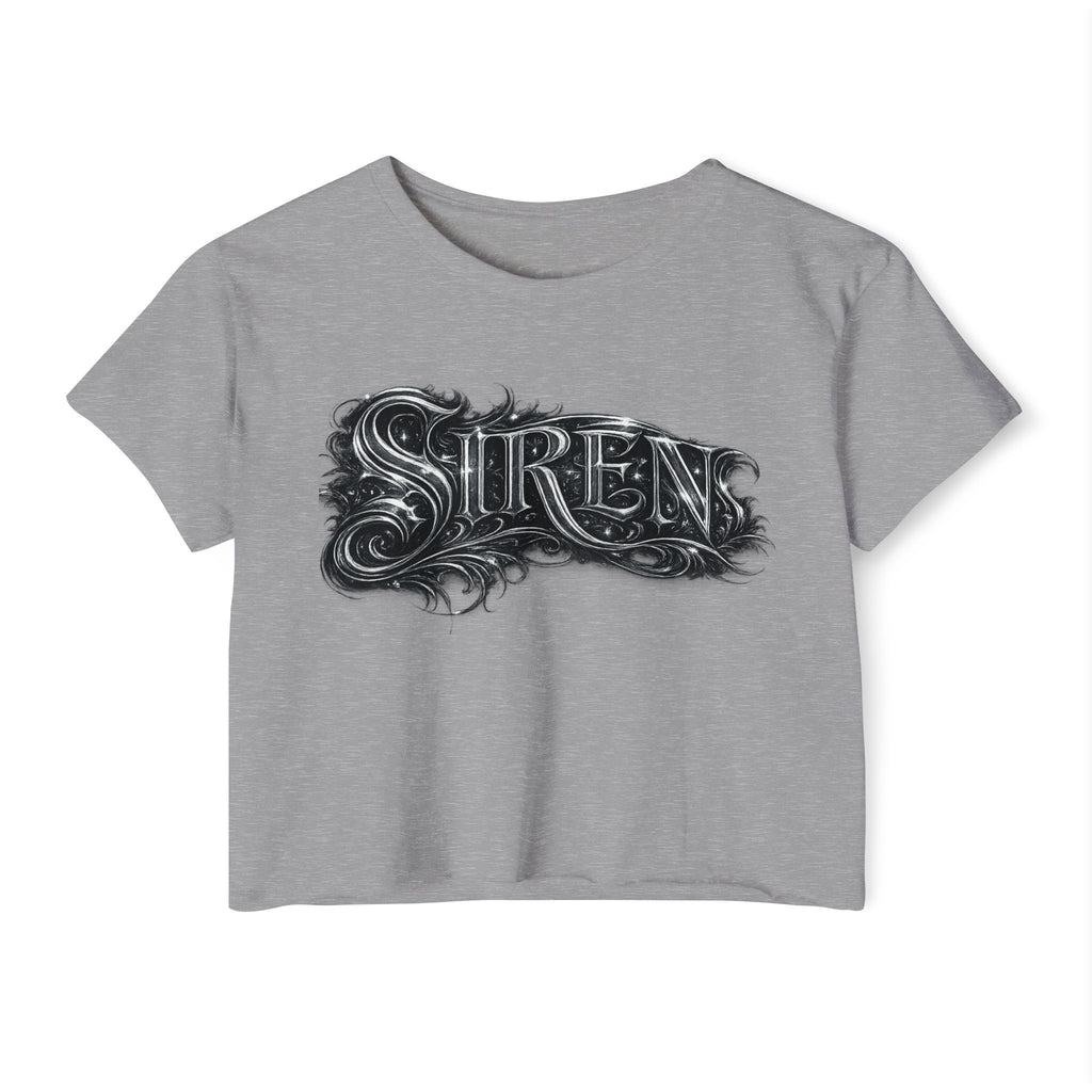 Siren Festival Crop Top — Gothic Mermaid Moon Graphic Tee