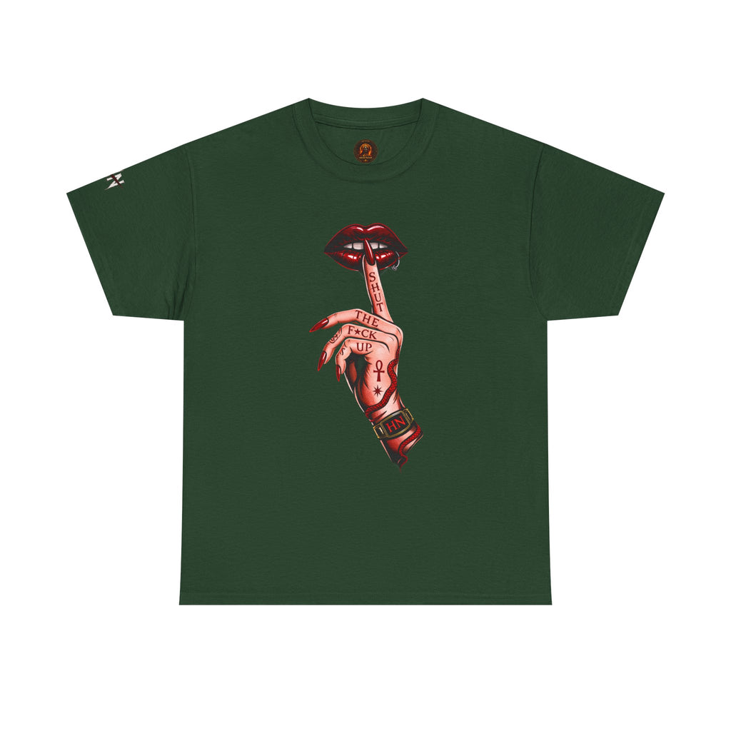 SILENCE. Unisex Statement Graphic Tee — Minimalist Dark Aesthetic