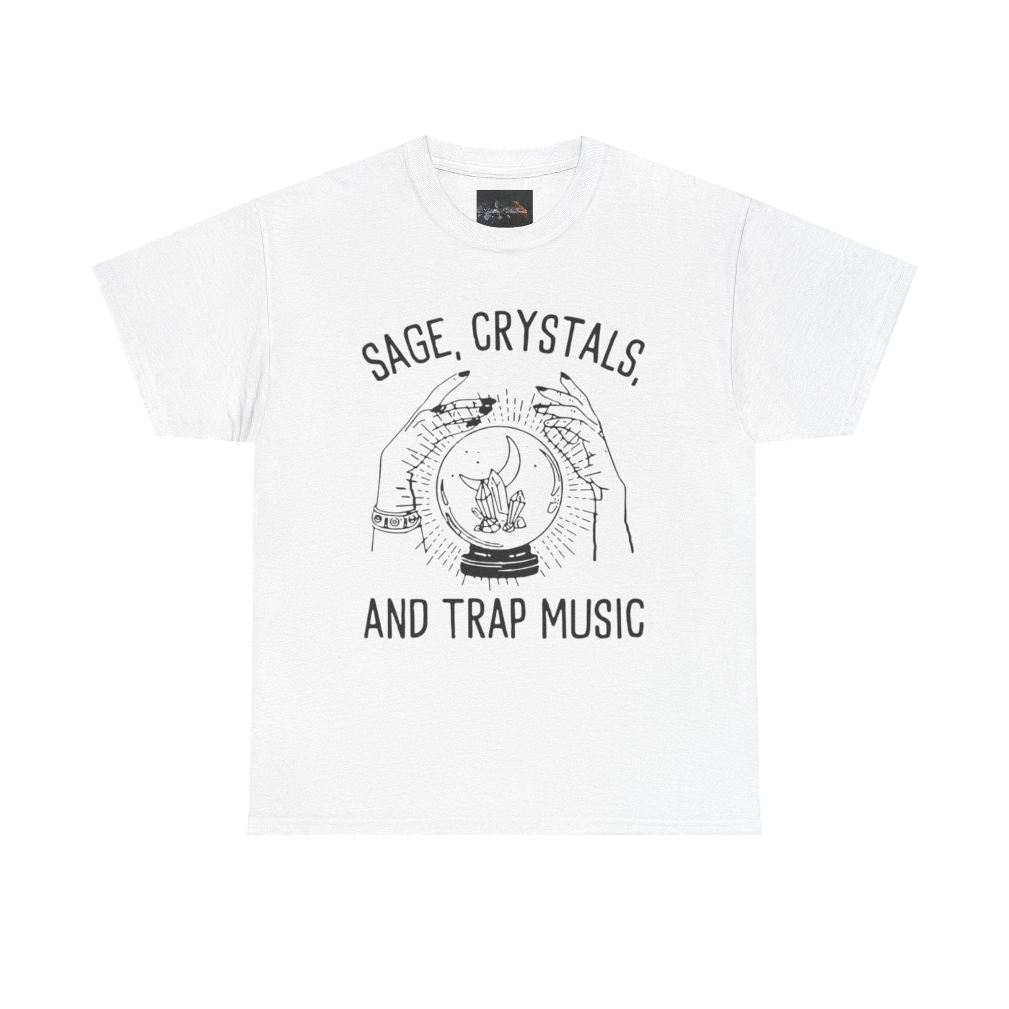 Salvia, Cristalli e Trap Music, Abbigliamento casual, Regalo per amanti della musica, Maglietta spirituale