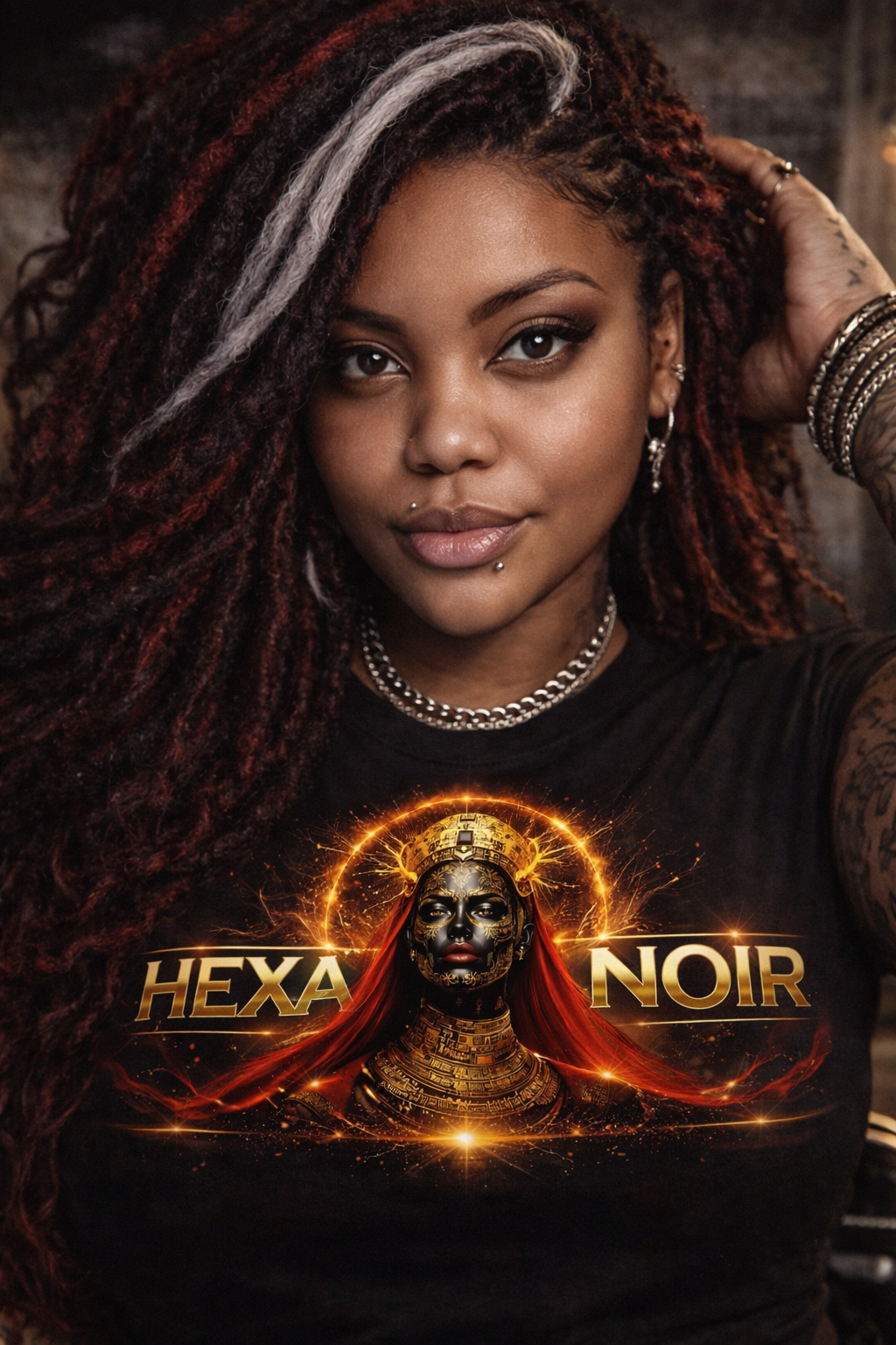 Hexa Noir Gothic Fantasy Graphic T-Shirt – Black Unisex Tee