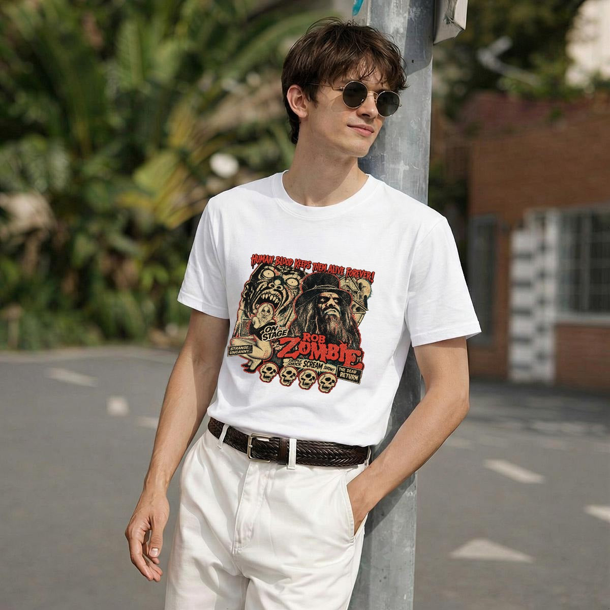 Men's Gildan 5000 DTF printed t-shirt by Hexa Noir