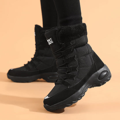 Women's winter fleece-lined warm snow boots by Hexa Noir