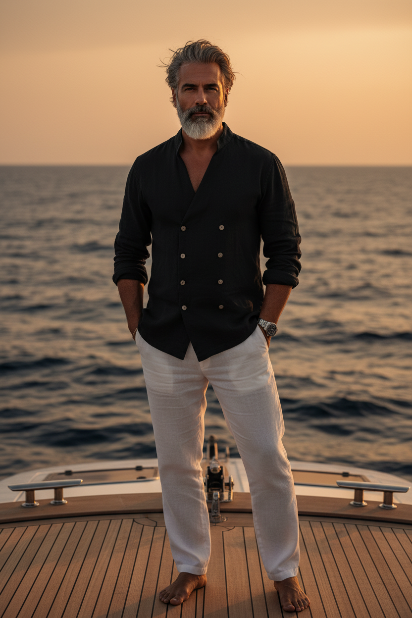 Black - Yacht at Golden Hour