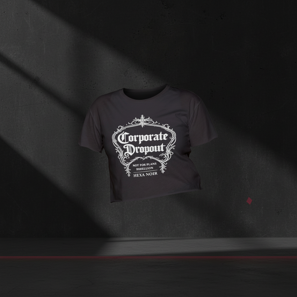 Corporate Dropout crop top mockup