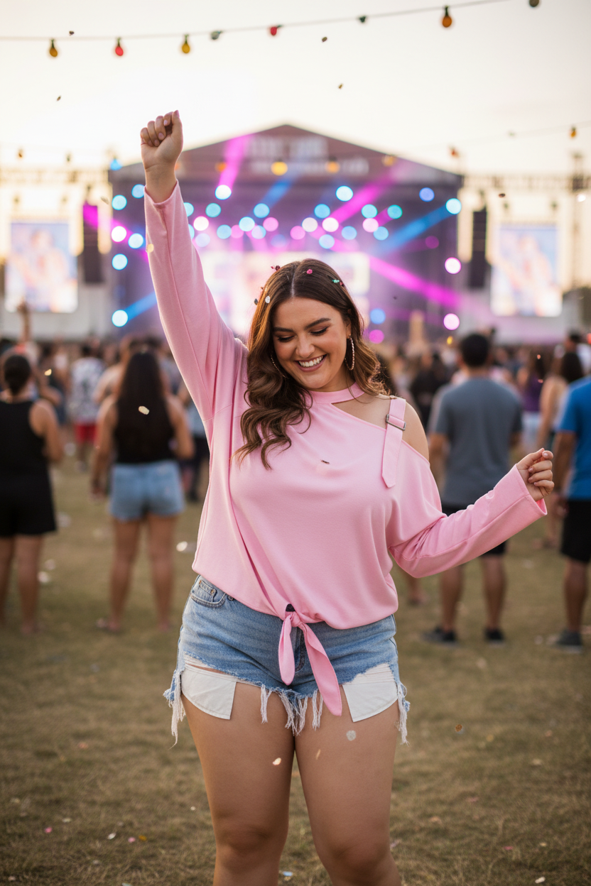 Festival Lifestyle Cold Shoulder Top