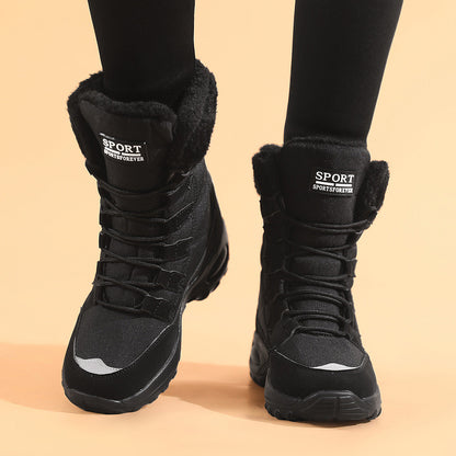 Women's winter fleece-lined warm snow boots by Hexa Noir