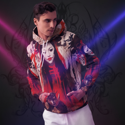 Grim Echo Hoodie lively mockup