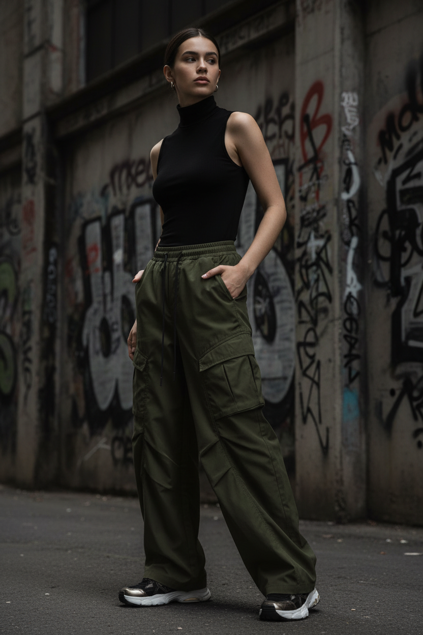 Military Green Cargo Pants Lifestyle