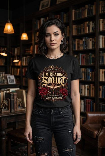 Reading Smut tee lifestyle mockup