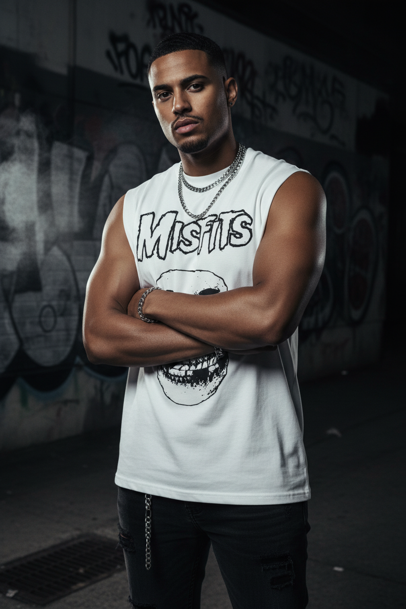 White Misfits Tank - Urban Wall