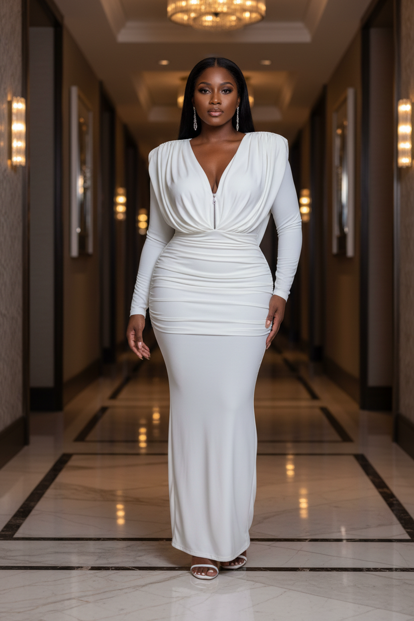 White Ruched - Luxury Hotel
